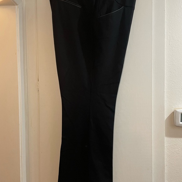 Alfani Black Dress Pants with Leather Detail Size 20W Stretch, 32- inch inseam - Picture 1 of 8